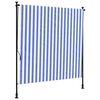 vidaXL Utend&oslash;rs rullegardin bl&aring; og hvit 150x270 cm stoff og st&aring;l
