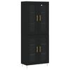 vidaXL Highboard svart 69,5x34x180 cm konstruert tre