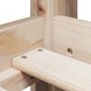 vidaXL K&oslash;yeseng med stige og tak 90x200 cm heltre furu