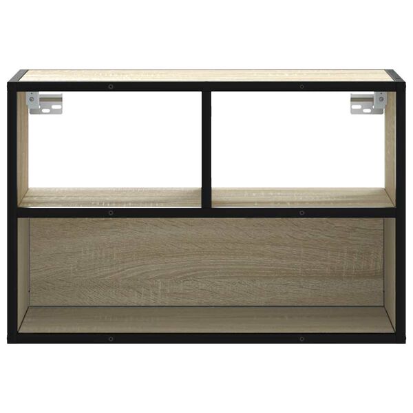 vidaXL TV-benk sonoma eik 60x31x39,5 cm konstruert tre og metall