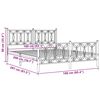 vidaXL Sengeramme i metall uten madrass med fotgavl svart 160x200 cm