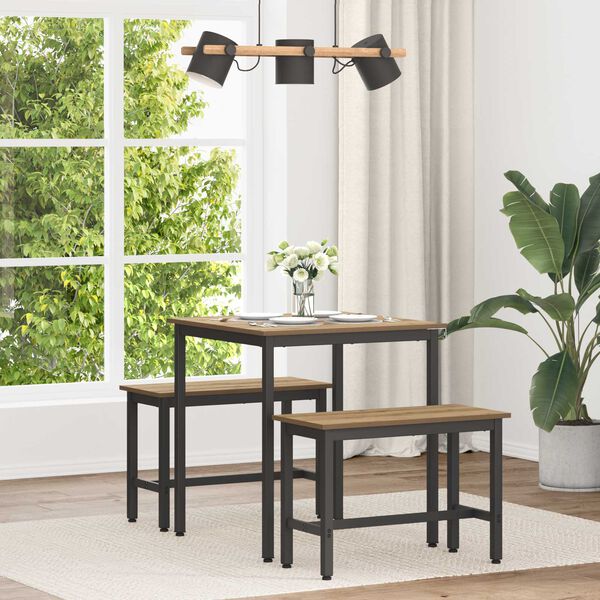 vidaXL Spisebord METALL