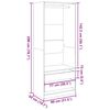 vidaXL Garderobe r&oslash;kt eik 80x50x200 cm konstruert tre