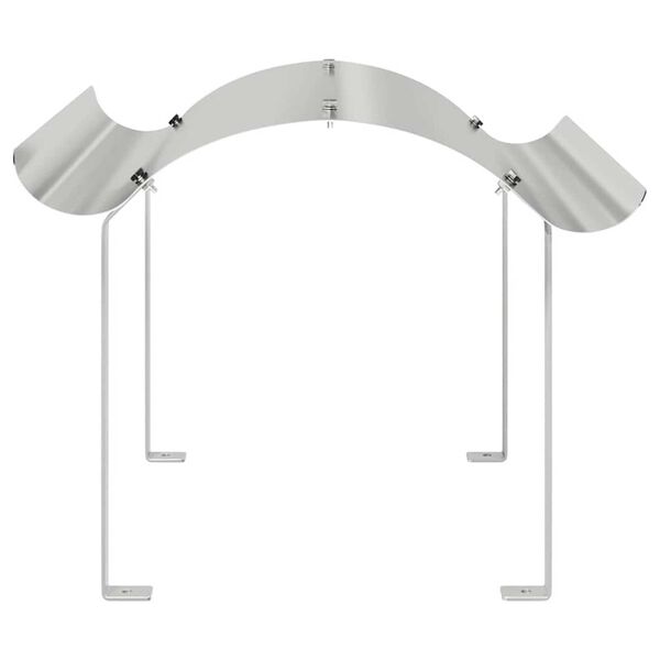 vidaXL Pipe hette s&oslash;lv 59,5 x 50 x 36,5 cm Rustfritt St&aring;l