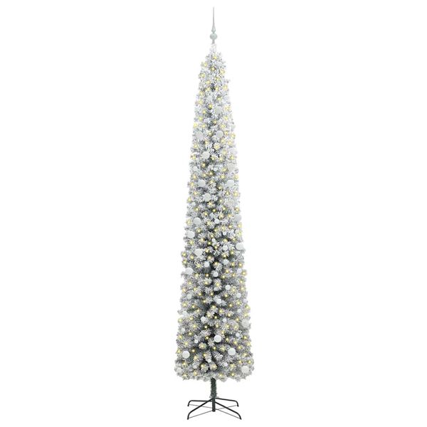 vidaXL Kunstig juletre med 300 LED gr&oslash;nn 300 cm PVC og st&aring;l og plast