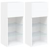 vidaXL TV-benker med LED-lys 2 stk hvit 40,5x30x90 cm