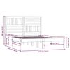 vidaXL Sengeramme hvit heltre furu 140x200 cm