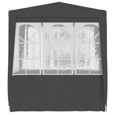 vidaXL Profesjonelt festtelt med sidevegger 2x2 m antrasitt 90 g/m²