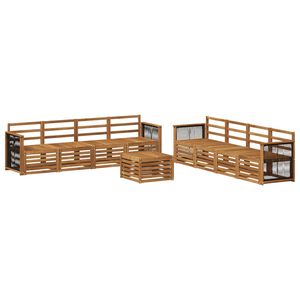 vidaXL Sofasett 9 pcs Solid akasietre