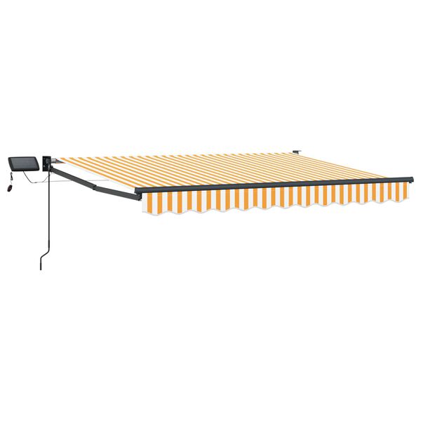 vidaXL Manuell utvidbar markise med LED-lamper 3,5 x 2,5 m