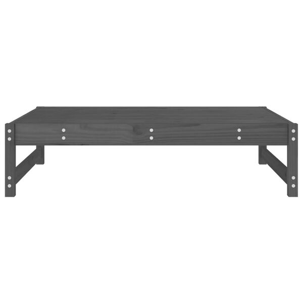 vidaXL Hagefotskammel grå 120x80 cm heltre furu