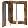 vidaXL Foldbar hundegitter med stativer 2 stk. R&oslash;kt Eik 120,5 cm
