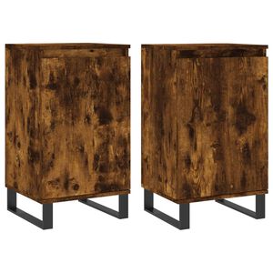vidaXL Skjenker 2 stk r&oslash;kt eik 40x35x70 cm konstruert tre