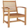vidaXL Hagesofa Set Naturlig Heltre teak