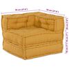 vidaXL Modulsofa 2 pcs Gul 140 x 70 x 56 cm stoff