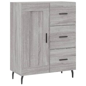 vidaXL Skjenk gr&aring; sonoma 69,5x34x90 cm konstruert tre