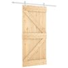 vidaXL Skyved&oslash;r Naturlig og Hvit 95 x 210 cm Massiv Furu Tre