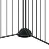 vidaXL Dyrebur 20 paneler med dør svart 35x35 cm stål