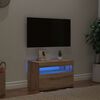 vidaXL TV-benk med LED-lys artisan eik 60x35x40 cm konstruert tre