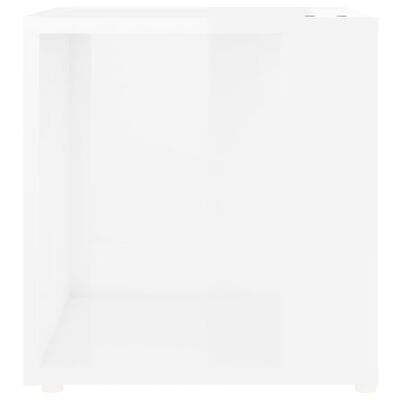 vidaXL Sidebord høyglans hvit 33x33x34,5 cm sponplate