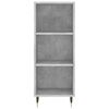 vidaXL Highboard betonggr&aring; 34,5x32,5x180 cm konstruert tre