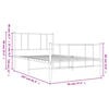 vidaXL Sengeramme i metall med hode- og fotgavl svart 90x200 cm