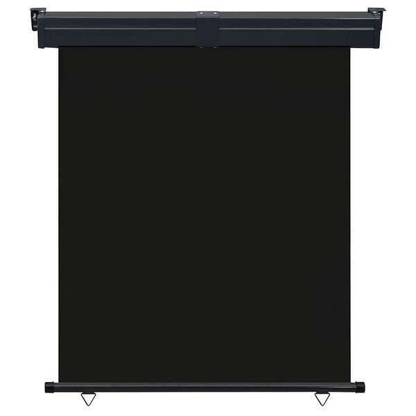 vidaXL Sidemarkise for balkong 145x250 cm svart