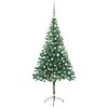 vidaXL Forh&aring;ndsbelyst kunstig juletre med kulesett 180 cm 564 grener