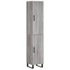 vidaXL Highboard gr&aring; sonoma 34,5x34x180 cm konstruert tre
