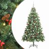 vidaXL Kunstig juletre 300 LED-lys Varmhvit PVC og metall Gr&oslash;nn