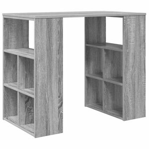 vidaXL Skrivebord Gr&aring; Sonoma Konstruert tre 90 x 50 x 75 cm