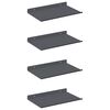 vidaXL Flytende hylle 4 pcs Antrasitt 30 x 18 x 2,5 cm St&aring;l