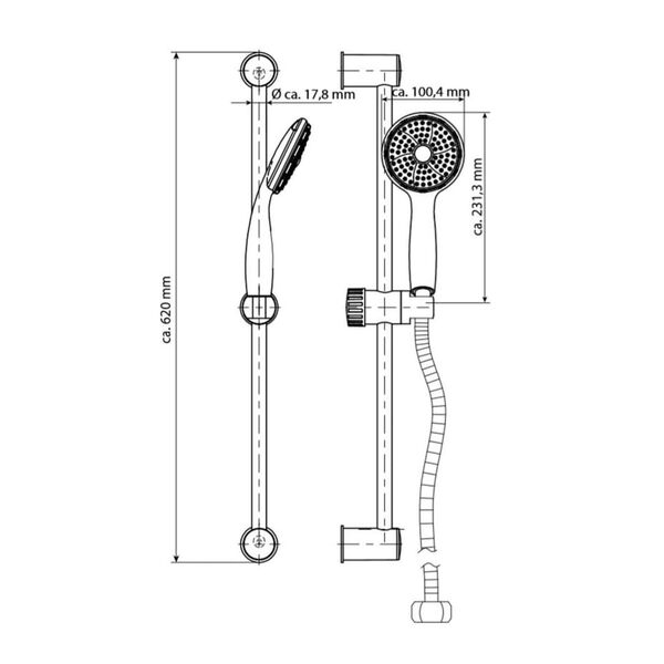 SCH&Uuml;TTE Dusjstangsett RIMINI krom