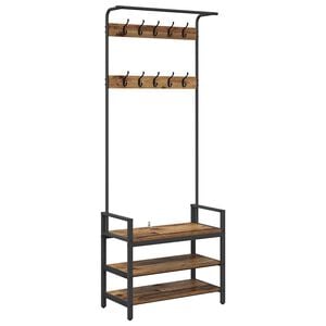 vidaXL Kleshenger Gammelt tre 75 x 34 x 184 cm Konstruert tre