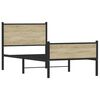 vidaXL Sengeramme i metall uten madrass sonoma eik 107x203 cm