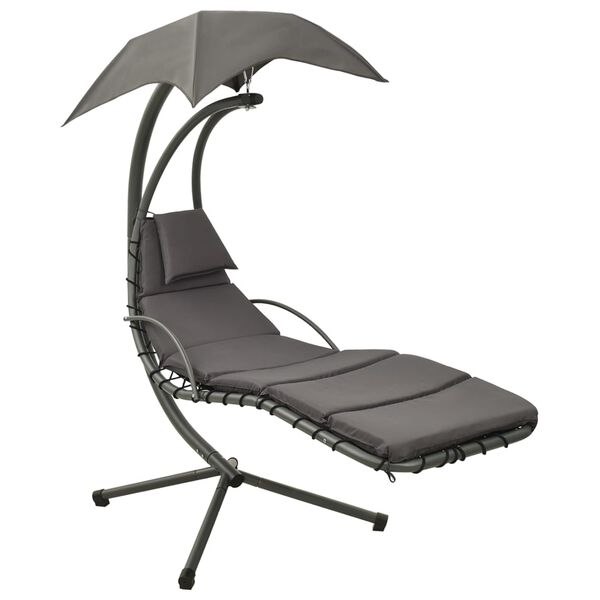 vidaXL Utend&oslash;rs hengestol gr&aring; 190x90x200 cm stoff