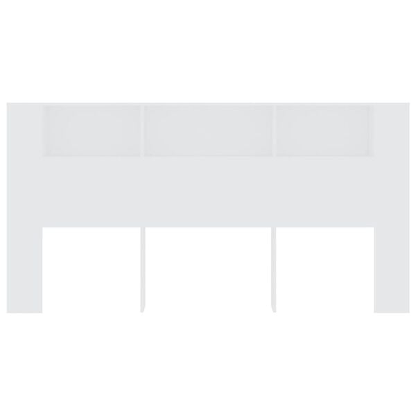 vidaXL Sengegavlskap hvit 200x18,5x104,5 cm