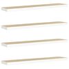 vidaXL Flytende vegghyller 4 stk eik og hvit 120x23,5x3,8 cm MDF