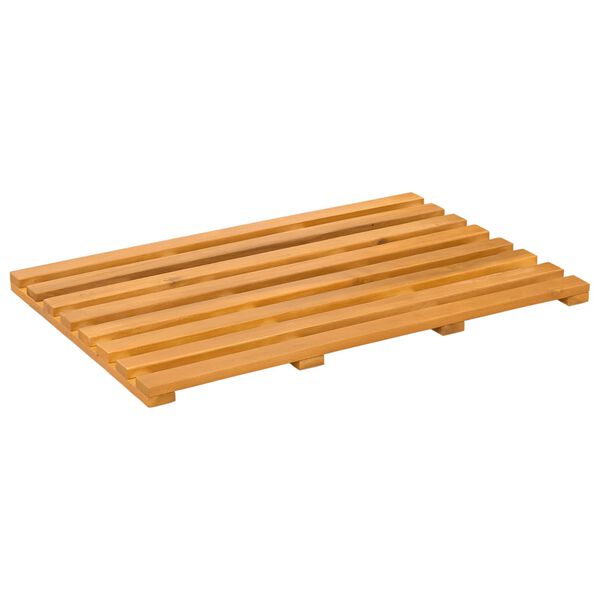 vidaXL Badematte Ensfarget Brun 100 x 53 cm tre