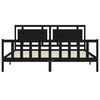 vidaXL Sengeramme med hodegavl svart 200x200 cm heltre