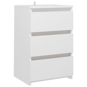 vidaXL Nattbord hvit 40x35x62,5 cm konstruert tre