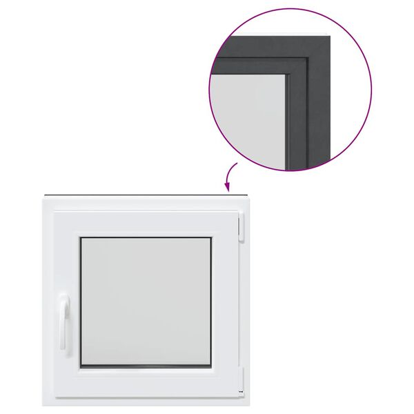 vidaXL Kjellervindu RISOR 60x60 cm Tilt&Turn DIN h&oslash;yre hvit