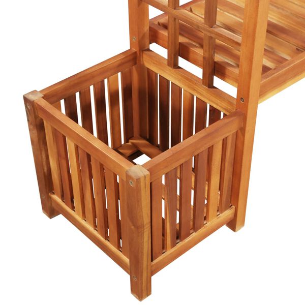 vidaXL Hagepergola med benk og blomsterkasse heltre akasie