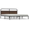 vidaXL Sengeramme i metall uten madrass brun eik 200x200 cm