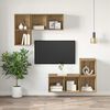 vidaXL TV-benksett Artisan Eik 37 x 37 x 72 cm Konstruert tre