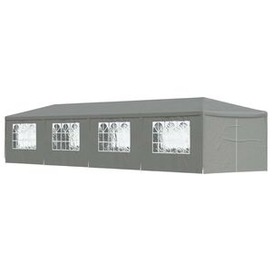 vidaXL Partytelt 1200 x 300 x 255 cm Lysegr&aring; PE og st&aring;l