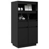 vidaXL Highboard svart 60x40x116,5 cm heltre furu