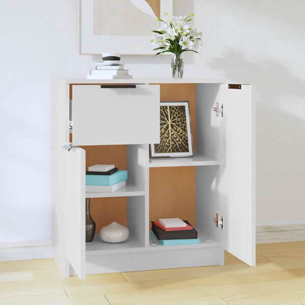 vidaXL Skjenk hvit 60x30x70 cm konstruert tre