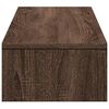 vidaXL Skjermstativ med skuffer brun eik 100x27x15 cm konstruert tre