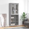 vidaXL Highboard gr&aring; sonoma 69,5x34x180 cm konstruert tre